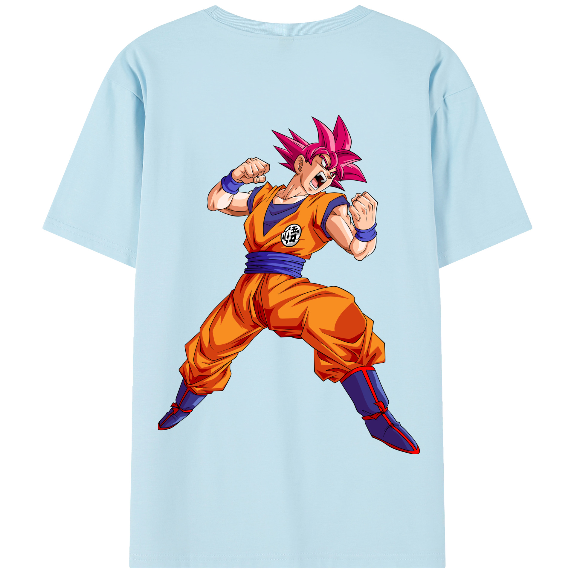 （画像用） ドラゴンボール 孫悟空（そん ごくう）Son Goku カカロット DRAGON BALL Kakarotto 綿100％半袖Tシャツ（背面プリント）